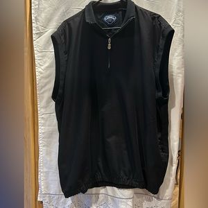 Callaway Golf Men’s 1/4 Zipper Sleeveless Vest Black NWOT SIZE XL